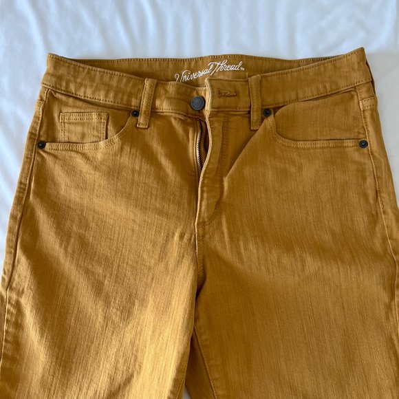 High Rise Skinny jean - Mustard Yellow - Picture 3 of 6